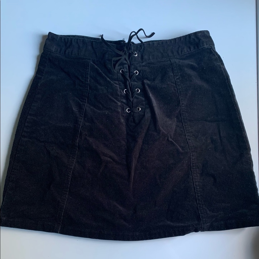 Black mini skirt